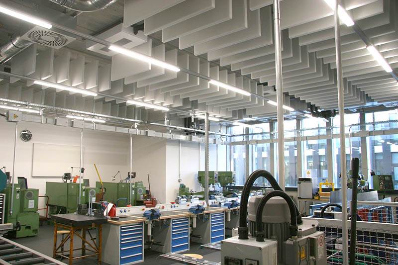 Werkstatt Akustik Baffeln Industrieabsorber Werkstatt Akustik Baffeln Industrieabsorber
